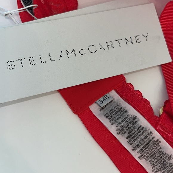 Stella McCartney Red Floral Lace Bra Size 34B NWT - Picture 16 of 17